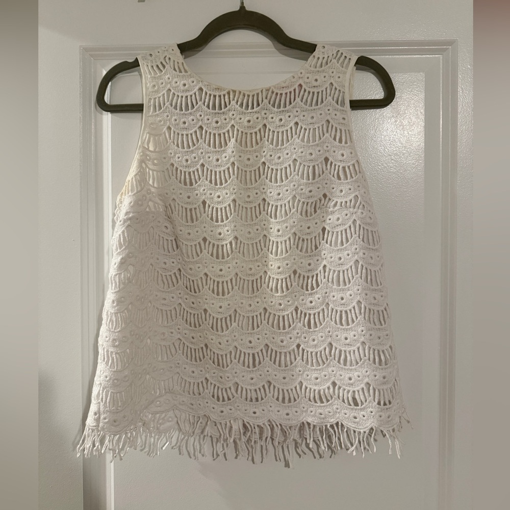 Lilly Pulitzer White Lace Women’s Tank Top